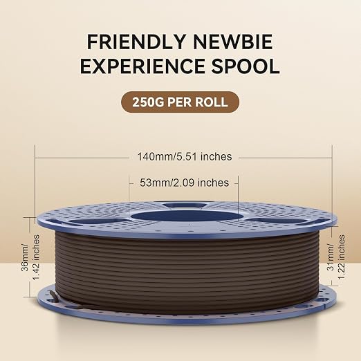 250g Wood PLA Filament 1.75mm Beginner Bundle, SUNLU 3D Printer Filament, Real Wood Fiber PLA, 250g Spool, 4 Rolls, Walnut+Logs+Cherry+Maple