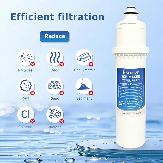 4HC-H Water Filter, Compatible with H9655-11, Filtration System H9320-51, H9320-52, and H9320-53, for Hoshizaki 4HC-H Replacement Water Filter Cartridge 1 Pack