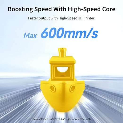 ANYCUBIC High Speed 3D Printer Filament 1.75mm, Print Up to 10X Faster, Rapid PLA Filament with High Prints Quality, Dimensional Accuracy +/- 0.02mm, 1KG Reusable Spool, Vibrant Yellow
