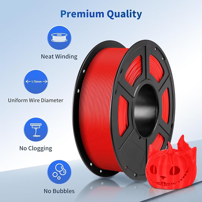 ANYCUBIC PLA Filament 1.75mm Bundle, 3D Printing PLA Filament 1.75mm Dimensional Accuracy +/- 0.02mm, 1KG Reusable Spool (2.2 lbs), 4KG Black + Red + Green + Blue