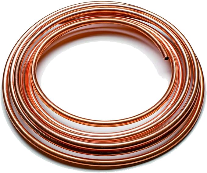 MuHize 1/4 Brake Line - Upgraded 25 Ft. Brake Line Kit(2026 New), 1/4 Flexible Copper Coated Brake Line Tube Roll(Includes 16 Inverted Flare Fittings)