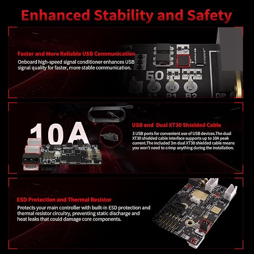 BIGTREETECH EBB SB2209 USB V1.0 for Voron StealthBunner 3D Printer Parts Hotend Klipper, Support 3 USB Ports, High Specification Safety and Stability Communication Extruder HeadTool Adapter Board