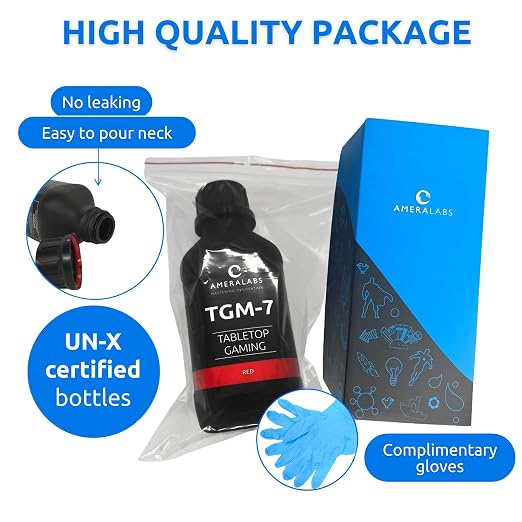 TGM-7 3D Printing Resin for Tabletop Miniatures – Tough, High Resolution, Low Odor, Fast Curing (Red, 1 kg)