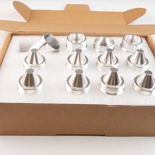1.375''X24 Cone Shaped Parts Stainless Steel Aluminium Replacemet Sealed End (Silvery, 1.375''X24)