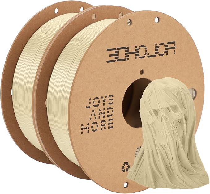 3DHoJor PLA Pro (Plus) Filament 1.75mm, 3D Printer Filament, Cardboard Spool 3D Printing Filament, Dimensional Accuracy +/- 0.03 mm-2 Pack Bone White