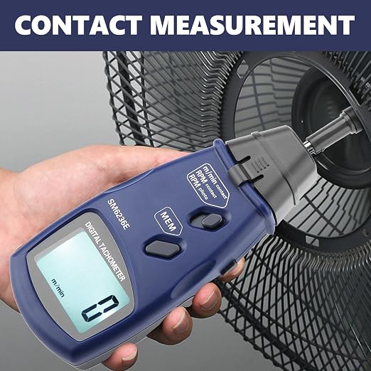Digital Tachometer DT6236E /Non- Photo Tachometer 5 Digits 18 mm RPM Tach LCD Rotation Meter Tester