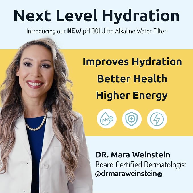 Invigorated Water PH001 Ultra NSF Certified Alkaline Water Filter Replacement for Pitchers & Dispensers, BPA-Free, Reduces Chlorine, Copper & Heavy Metals, Raises pH, 96 Gallons/Filter (3-Pack, White)