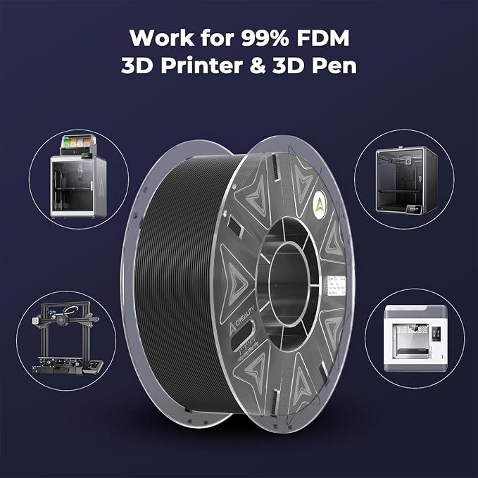 Official CREALITY Hyper PLA RFID Filament 1.75mm 4KG for K2 Plus Combo, High Speed 30-600mm/s 3D Printer Filament, 4Pack(8.8lbs)/Spool Hyper PLA RFID Support CFS,Most 3D Printers,Black& White&Blue&Red