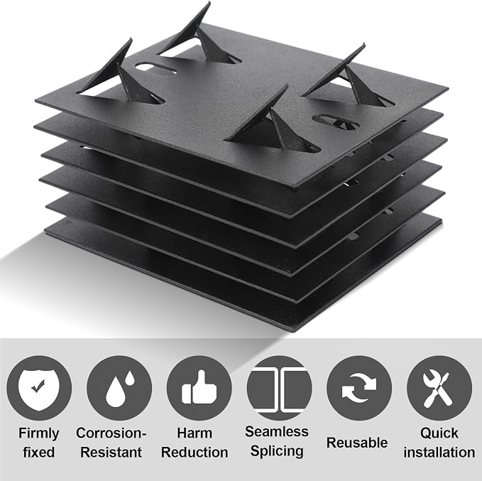 Blulu 25 Pcs Acoustic Panel Impaling Clips, 18 Gauge Galvanized Steel Sound Panel Wall Mount for Gypsum Board Plywood Masonry, Surface Mounting Impaling Clips for Acoustic Foam Panels (Black)
