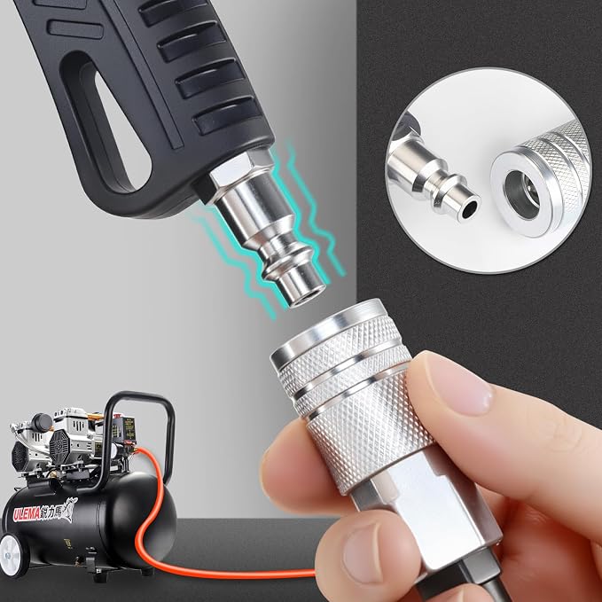 Extended stretchable 15-39 inch air gun Heavy duty air compressor accessories, adjustable air flow, ergonomic design, ideal air tool for stainless steel barrels and nozzles cleaning (15-39 Inch)