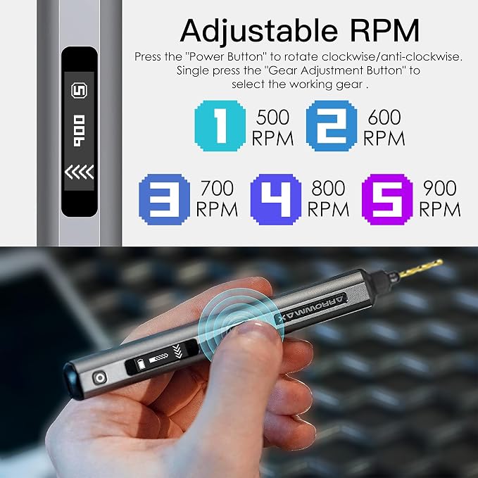 AM ARROWMAX 5-Speed Mini Electric Drill Pen with Benchtop Drill Press & AM ARROWMAX CNC-Aluminum V-Block