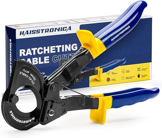 haisstronica Ratchet Cable Cutters,Heavy Duty Wire Cutters for Cutting Electrical Copper & Aluminum Cable Wire Up to 240mm²(500 Kcmil)