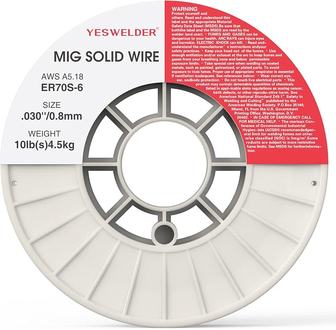 YESWELDER ER70S-6 Carbon Steel Mig Solid Wire .030-Inch10-Pound 2-Packs Welding Wire