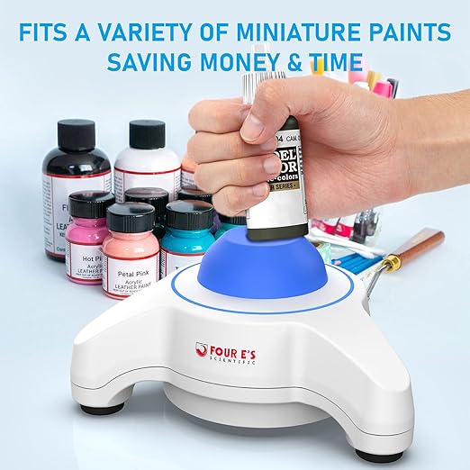 FOUR E'S SCIENTIFIC Mini Vortex Mixer - Lab Vortex Shaker, 5600rpm, Touch Function Portable Paint Mixer for Acrylic Miniature Hobby Model Paints Nail Polish