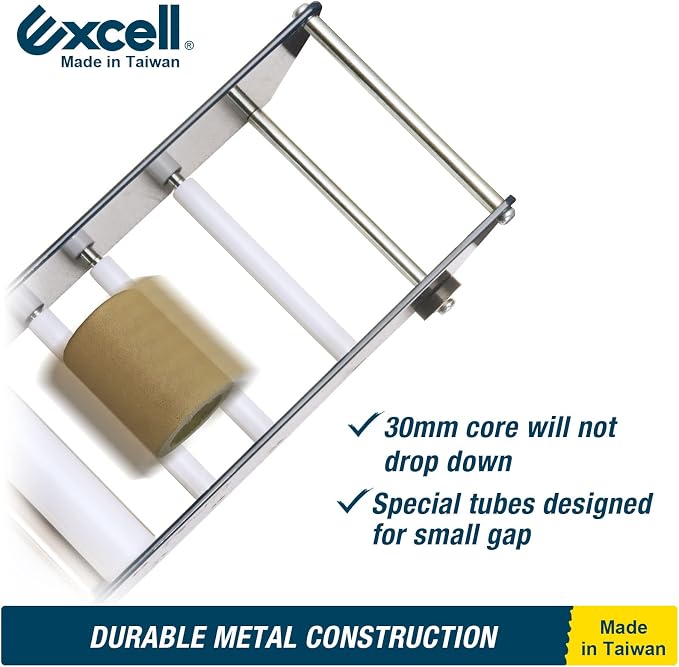 Excell ET-377 Gummed Water Activated Kraft Paper Tape Dispenser | Roller moistens tape for smooth cutting. Durable metal build with anti-rust blade. 3" wide