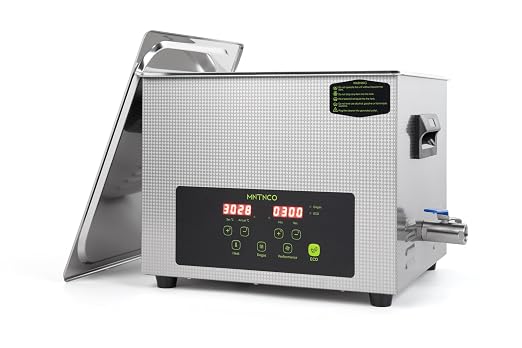 Commercial Ultrasonic Cleaner, ECO Mode, Heating, Degas Mode, ECO Energy-Saving Ultrasonic Cleaning Machine Excellent for Labs,Carburetor,Jewelry,Dentures,Automotive & Industrial Parts. (15L)