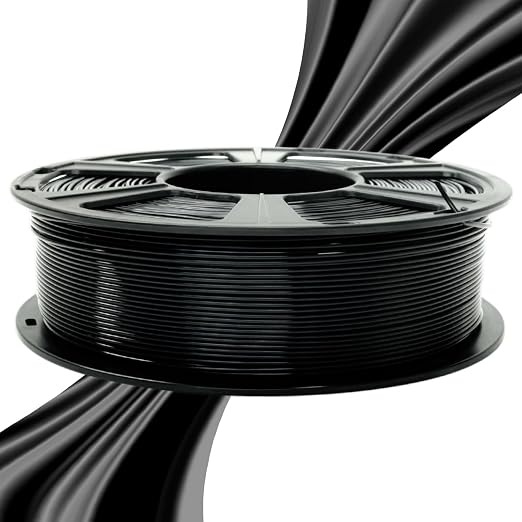 GIANTARM 3D Printer Filament, Silk Black Pla Filament, 1Kg(2.2lbs) Spool, 1.75mm Dimension Accuracy +/- 0.03mm, 3D Printing Filament