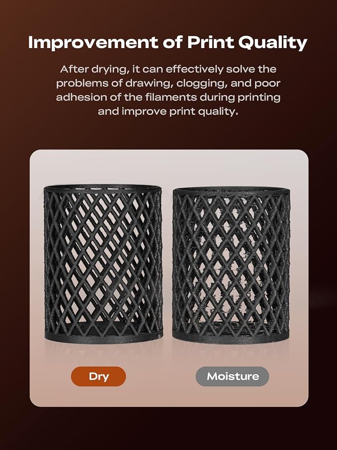 Creality Filament Dryer Box Pro 2026, SpacePi SE Upgraded 65° PTC Heating with Fan, Dust & Moisture-Proof Storage, 3D Printer Filament Spool Holder, Dehydrator for 1.75mm/2.85mm PLA PETG ABS TPU