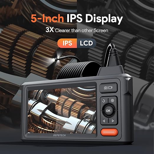 DEPSTECH DS620 50ft Triple Lens Sewer Camera and Fish Tape Bundle