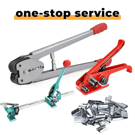 Strapping Sealer/Crimper for 1/2"-5/8" Polypropylene (PP) Strapping Band Manual Banding Tool with 15” Extended Handle (red)