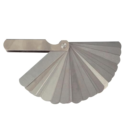 Made in USA | Unipec Feeler Gauge, English & Metric Thickness Gage, 26 Number of Leaves, 0.0015" to 0.025" (0.038 to 0.889 mm) Size of Leaves, Straight Blade 1/2" Width at Tip
