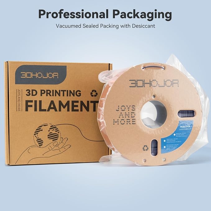 3DHoJor Matte PLA Filament 1.75mm 1kg Cardboard Spool PLA Filament 1.75 PLA 3D Printing Filament, Print with Most 3D Printers 3D Filament-Dark Blue