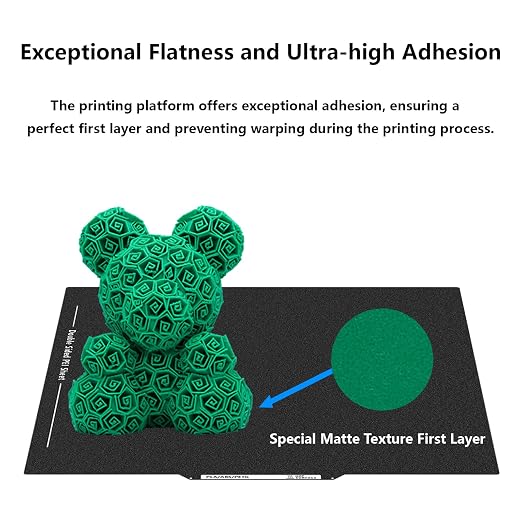 Upgraded Neptune 4 Max Double Sided PEI Build Plate, 3D Printer Black Textured PEI Platform for Elegoo Neptune 3 Max, Kobra 2 Max 430x430mm