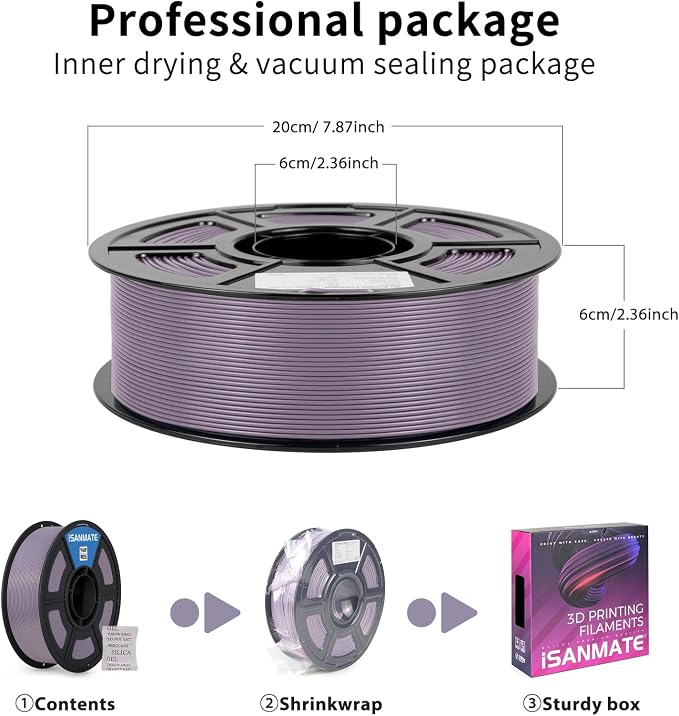 iSANMATE 3D Printer Filament ASA Smoky Purple, UV & Weather Resistant ASA Filament Perfect for Outdoor Functional Parts, for Bambu Lab 3D Printers,AMS,AMSLite, 1kg Spool (2.2lbs)