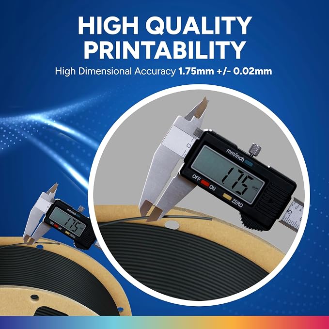 OVERTURE 2KG Bundle PLA Plus (PLA+) Filament 1.75mm, Stronger & More Durable, Professional Toughness 3D Printer Filament 1kg (2.2lbs) 2 Pack, High Precision +/- 0.02mm, Tangle-Free (Black & White)