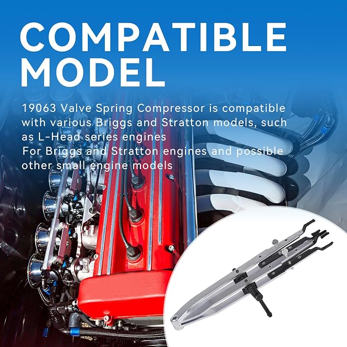 19063 Valve Spring Compressor (1Pc) Compatible with Stens 750-174 Part, Carbon Steel