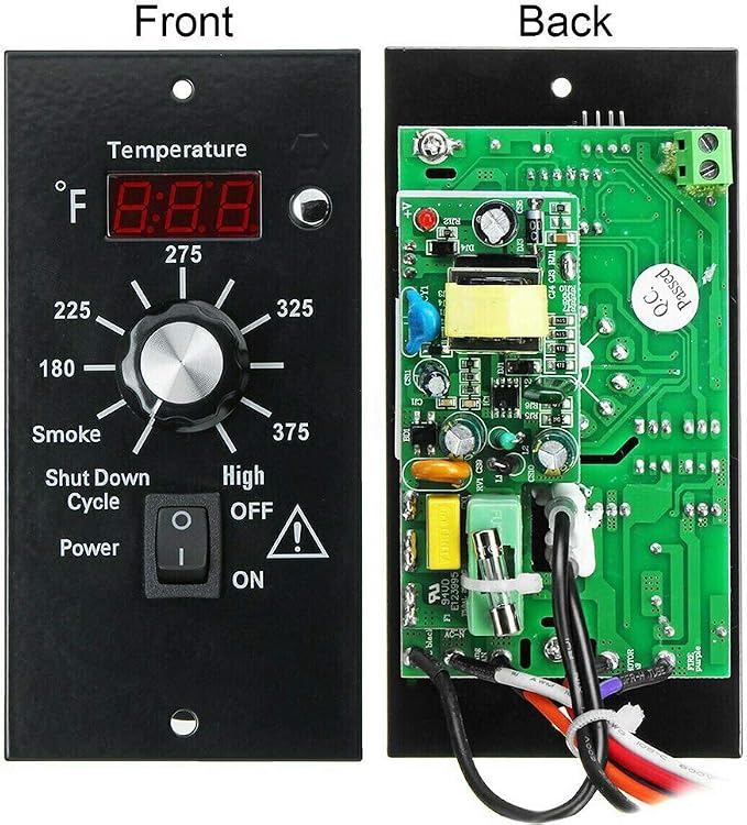 Digital Thermostat Controller, LED Display Temperature Control Panel Barbecue Grill Replacement Part, Replacement Thermostat Kit Parts Digital Pro Controller for All Traeger