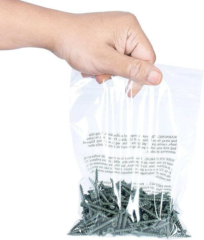 Poly Bags Suffocation Warning 400 pc Combo Pack 4x6 5x7 6x9 8x10 Resealable