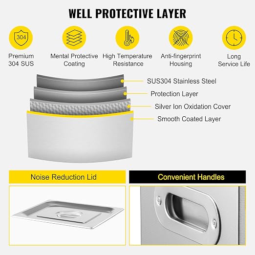 VEVOR 15L Sonic Cleaner Ultrasonic Jewelry Eyeglass | Professional Lab, Commercial Industrial, Digital Heater, Timer, Basket