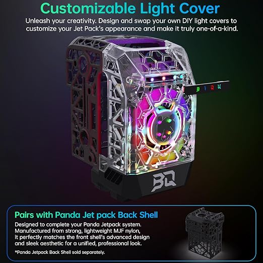 BIQU Panda Jet Pack V2.0 Transparent Shell with RGB Light Upgrade Print Head for Bambu-Lab P1P/P1S/X1C/X1E 3D Printer