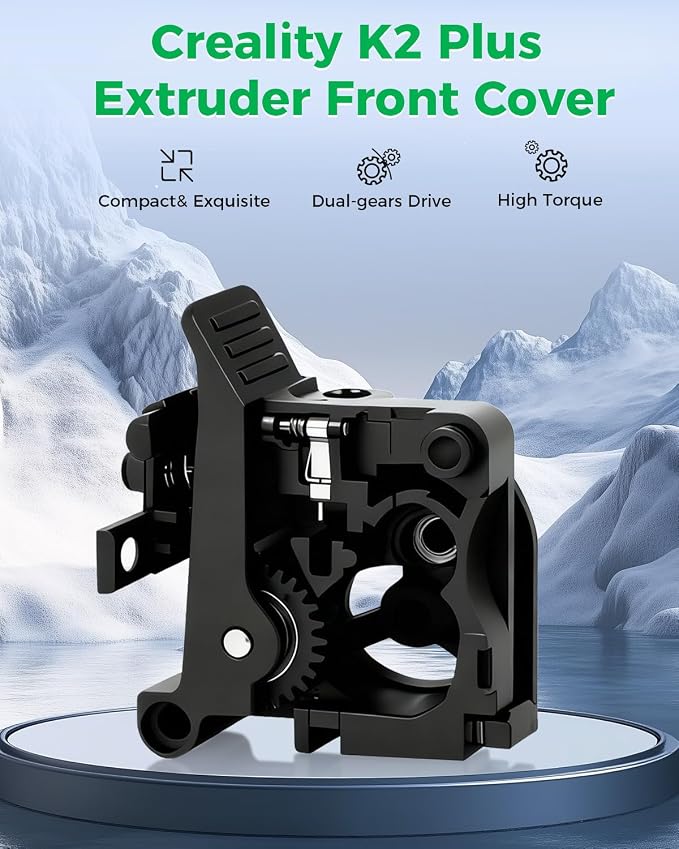 Creality Official K2 Plus Extruder Front Cover, OEM Assembly Extruder Front Shell Kit with Install Screws, Compatible with Creality K2 Plus, K2 Pro, K2 3D Printer