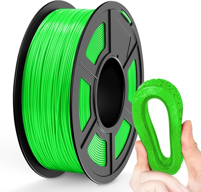 TECBEARS TPU Filament 1.75mm, 95A 3D Printer Filament, Flexible TPU Filament for Fast Printing, Dimensional Accuracy +/- 0.03mm, Fit Most FDM 3D Printers, Green 1KG
