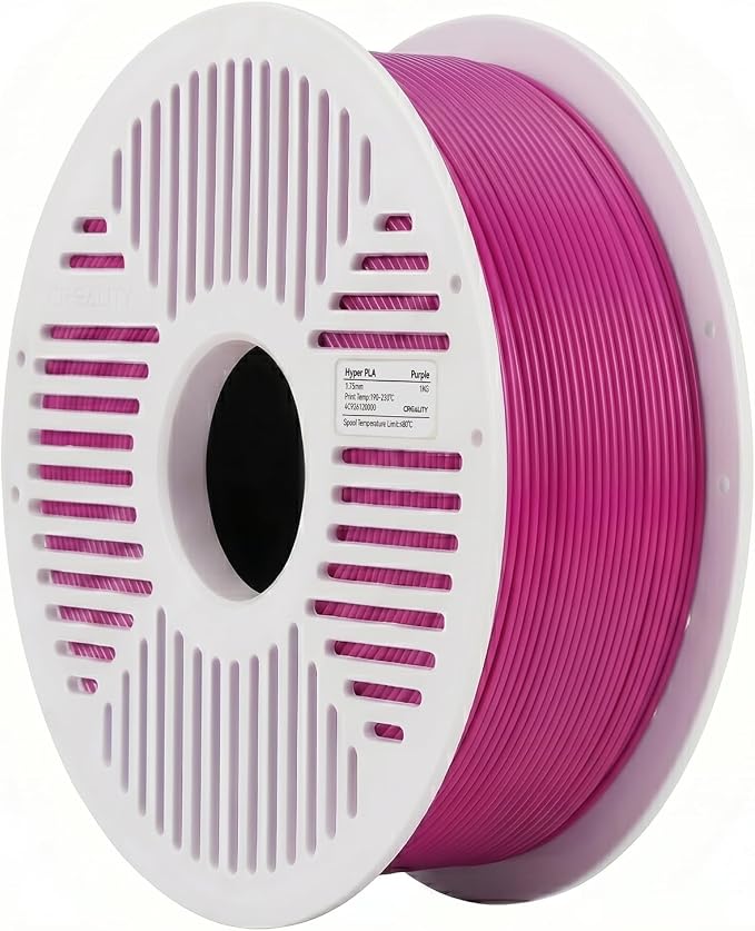 Creality PLA Filament with Reusable Spool 1KG, 1.75mm PLA 3D Printing Filament 2.2lbs High Dimensional Accuracy, Easy Installation Detachable Spool, Fits for Most 3D Printers, Purple