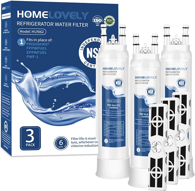 FPPWFU01 Water Filter & PureAir AF-2 FRGPAAF2 Air Filter, 3 Combo | Replacement for Frigidaire FRFS2823AS, FRFS2823AD, GRFS2853AF, GRFS2853AD, FRFC2323AS, GRFC2353AF, PRFC2383AF, PRFS2883AF