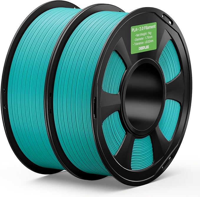 PLA+ 2.0 Filament 1.75mm, 3D Printer Filament, Upgrade PLA Plus 3D Printer Filament, High Speed PLA+ Filament for Most FDM 3D Printer, Turquoise 2kg