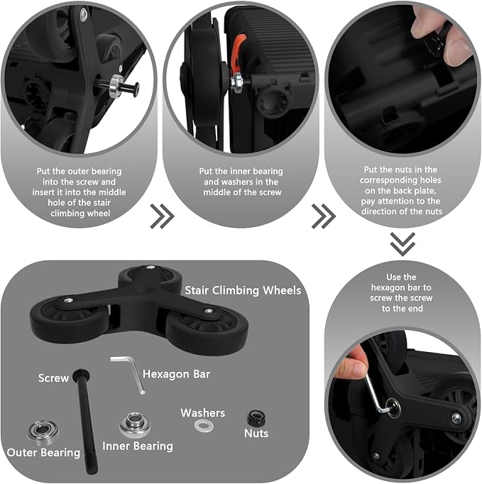 Foldable Utility Cart Collapsible Portable Crate Rolling Carts with Stair Climbing Wheels Tote Basket with Magnetic Lid Telescopic Cover Wear-Resistant 360°Rotate Wheel Noiseless for Shopping Office