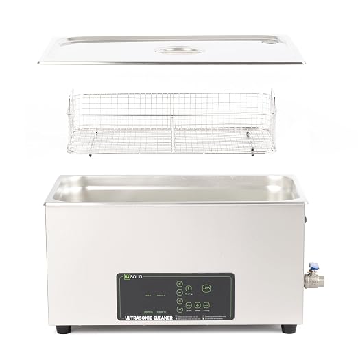 U.S. Solid 30L Ultrasonic Cleaner - 28/40kHz Dual-Frequency Digital Ultrasonic Cleaning Machine with Heater, Timer, and Degas Function