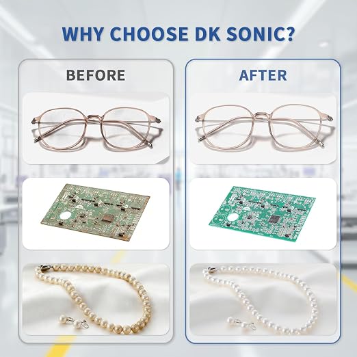 DK SONIC Ultrasonic Cleaner,1.5L 60W Stainless Steel Ultrasonic Jewelry Cleaner with Cleaning Basket,Mechanical Timer,Sonic Cleaner for Cleaning Jewelry,Eyeglasses,Coins
