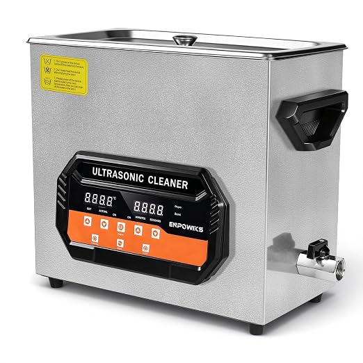 Ultrasonic Cleaner 6L 180W Digital Ultrasonic Cleaning Machine with Upgraded Degassing & Gentle Mode, 40kHz, with Heater & Timer for Tools, Jewelry, Watches, Glasses, Dentures, Small Parts