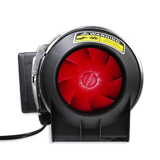 Upgrade Speed Control 3 Inch Inline Booster Duct Fan kit High Flow Greenhouse Ventilation Fan, Low Noise Level for Efficient Smoke&Odor Extraction for 3D Printer, Laser Engraver, Kitchen Bathroom