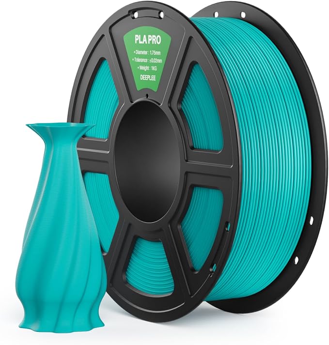PLA PRO Filament 1.75mm, Stronger Toughness 3D Printer Filament, PLA Filament Dimensional Accuracy +/- 0.02 mm, Neatly Wound, Fits Most FDM 3D Printer, 1KG Turquoise