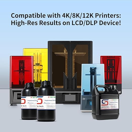 Siraya Tech Tenacious Flex 3D Printer More Flexible 405nm UV-Curing Resin with Faster Rebound High Impact Resistance High Precision Tough Standard Resin for LCD DLP 3D Printing (1kg, Flex Black)