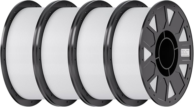 Creality Ender PETG 3D Printer Filament 1.75mm 4KG (8.8lbs), High Precision, Strong Toughness, Odorless, Better Flow, Moistureproof 3D Printing Ender PETG Filament, White*4