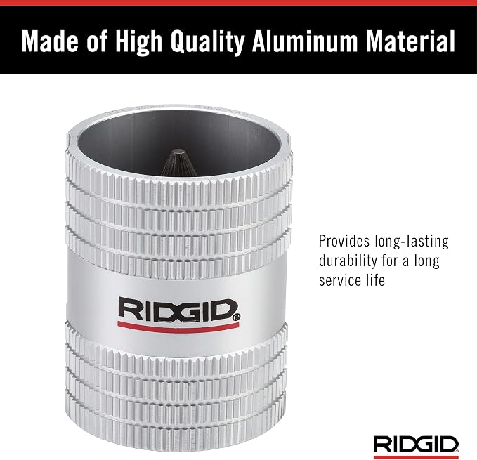 RIDGID 29983 Model 223S Inner/Outer Tubing and Pipe Reamer for 1/4" to 1-1/4" Stainless Steel and Copper Tubing, Pipe-and Tube Deburring Reamer with 45 Cutting Edges (Pack of 12)