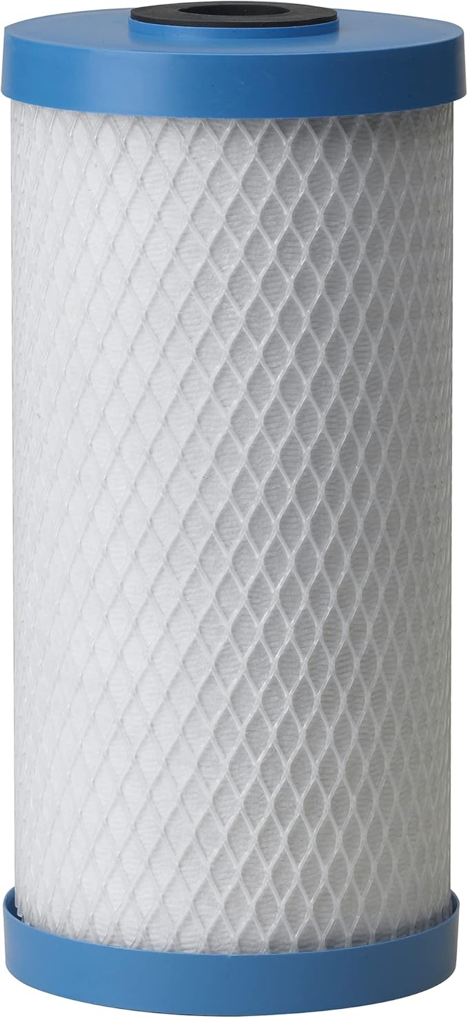 Pentair Pentek ChlorPlus 10BB Big Blue Carbon Water Filter, 10-Inch Whole House Chloramine Reduction Cartridge, 4.5" x 9.75", 1 Micron, Reduces Chloramine and Chlorine Taste and Odor