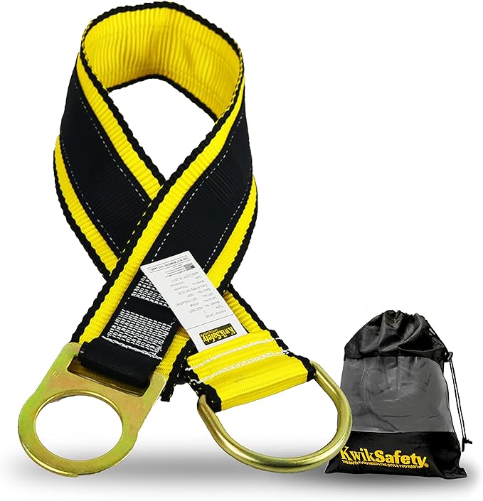 KwikSafety - Charlotte, NC - Gibbon Grip 10 ft Safety Anchor Cross Arm Strap Beam Choker ANSI Fall Arrest System Web Pass Thru Double D Ring Anchorage Sling OSHA Protection Harness Lanyard
